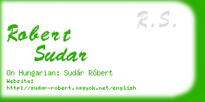 robert sudar business card