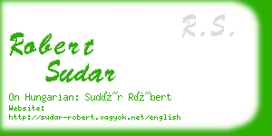 robert sudar business card